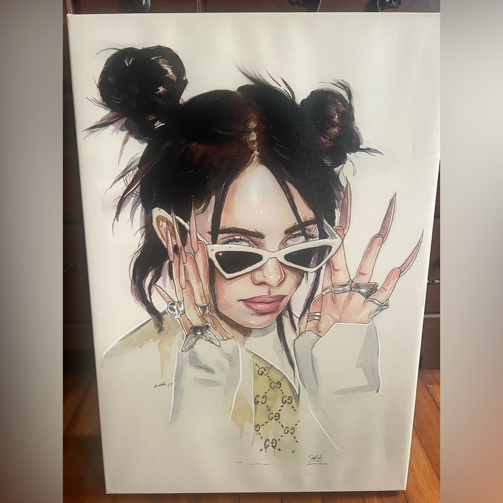 Billie Eilish printed canvas art